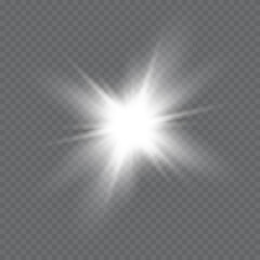 star on a transparent background,light effect,vector illustration. explosion with sparkles.Sun.magic