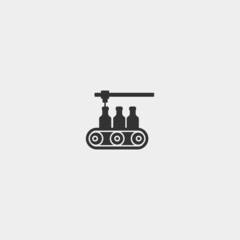 Conveyor vector icon illustration sign