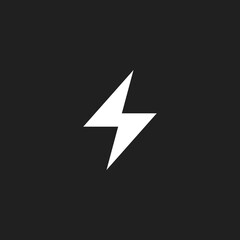 Lightning, electric power vector design element. Vector Illustration  for mobile concept and web design.