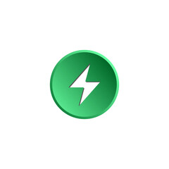 Lightning, electric power vector design element. Vector Illustration  for mobile concept and web design.