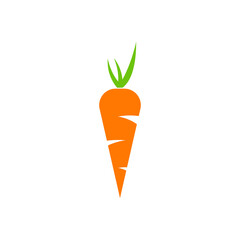 Carrot Vector icon design illustration Template