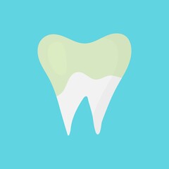 Vector illustration of a denture tooth in a flat style