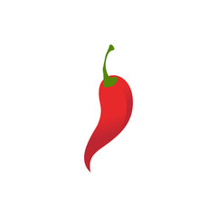 Red hot natural chili icon Template vector Illustration