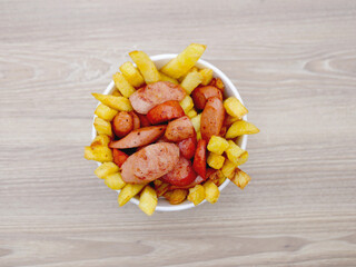 papitas con chorizo
