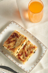 Cheese and spinach pie. Su Boregi.