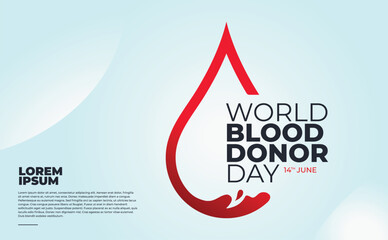 World blood donor day logo design. Vector illustration.
