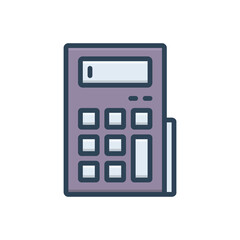 Color illustration icon for calculator
