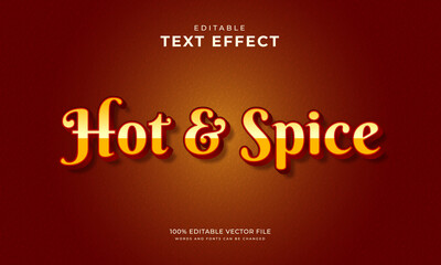 Hot and Spicy 3d editable text style effect	