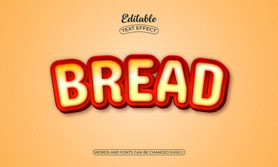 Bread 3d editable text style effect	
