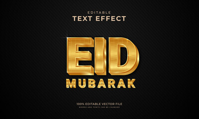 Eid Mubarak 3d editable text style effect	
