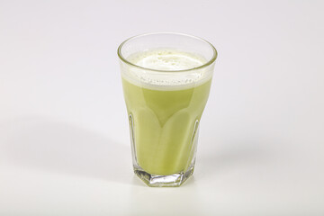 Natural fresh maked green apple juice