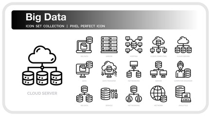 Big Data icon set