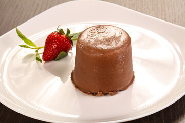 Sweet tasty chocolate bomb cake