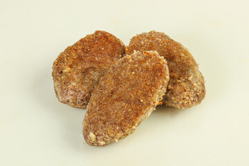 Homemade roasted cutlet minced meat