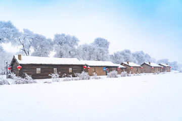 ski resort in winter