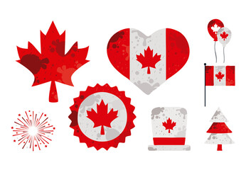 eight canada day icons