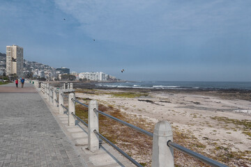 Fototapeta na wymiar Beach promenade, Camps Bay, Cape Town
