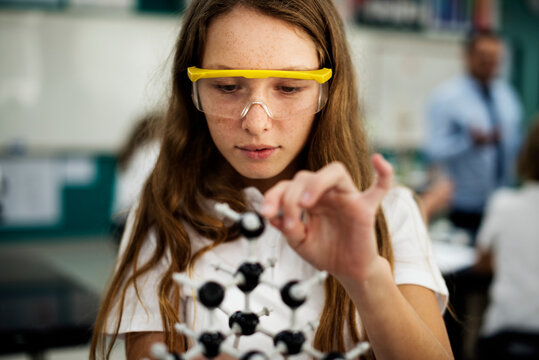 Girl Student Learning Science