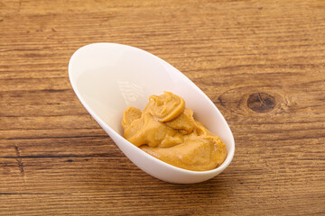 Peanut butter in the bowl