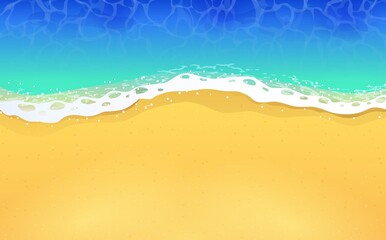 Coast of sea, ocean with sand,