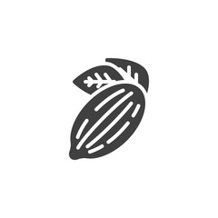 Cocoa bean vector icon