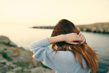 woman with glasses outdoors landscape island travel
