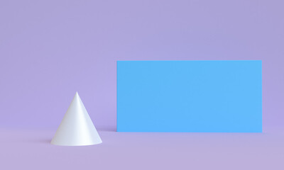 Minimal geometry Abstract shape mock up for product display on background, 3D Render