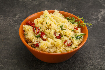Vegetarian uisine - couscous with vegetables