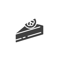 Chocolate cheesecake vector icon