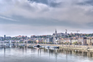 Fototapeta na wymiar Budapest and the Danube, HDR Image