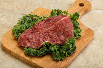 Raw beef steak for grill