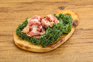Raw chicken stomach for cooking