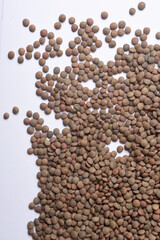  pardina lentils on white background