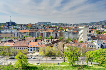 Budapest Castle District, HDR Image - obrazy, fototapety, plakaty
