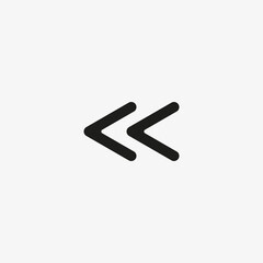Obraz premium Left arrow icon. Previous page, go back sign for website and mobile app UI designs.