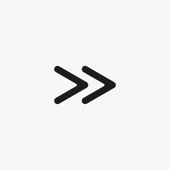 Right arrow icon. Next page, forward multimedia button symbol for website and mobile app UI design.