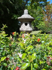 stone lantern in a garden