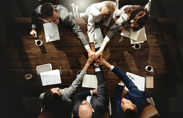 Fototapeta na wymiar Business people are joining hands together