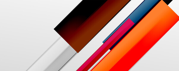 Multicolored lines background. Design template for business or technology presentations, internet posters or web brochure covers