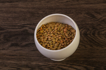 Vegan cuisine - Dry lentil heap