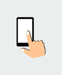 hand holding smartphone icon