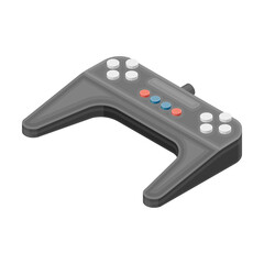 Gamepad or Joystick as Wireless Network Communication Technology Isometric Vector Illustration