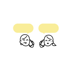 スマホで会話する親子イラスト素材
