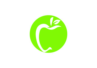 Apple vector logo illustration design icon template