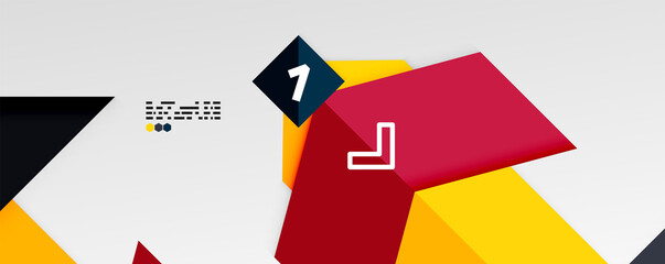 Shiny color triangles and geometric shapes vector abstract background