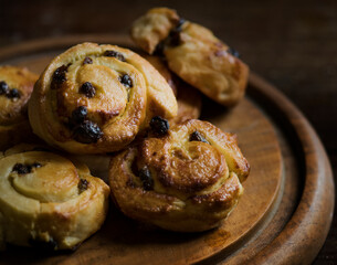 Baked chocolate danish food photography recipe idea
