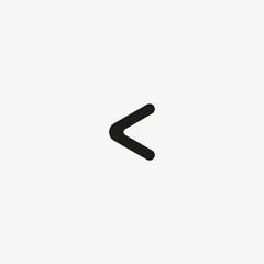 Left arrow icon. Previous page, go back sign for website and mobile app UI designs.