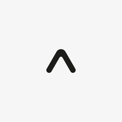 Up arrow icon. Scroll up, jump to top button sign for website and mobile UI design.