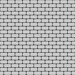 Transparent brick wall background. Outline and line isolated vector illustration.