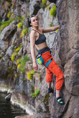 girl rock climber